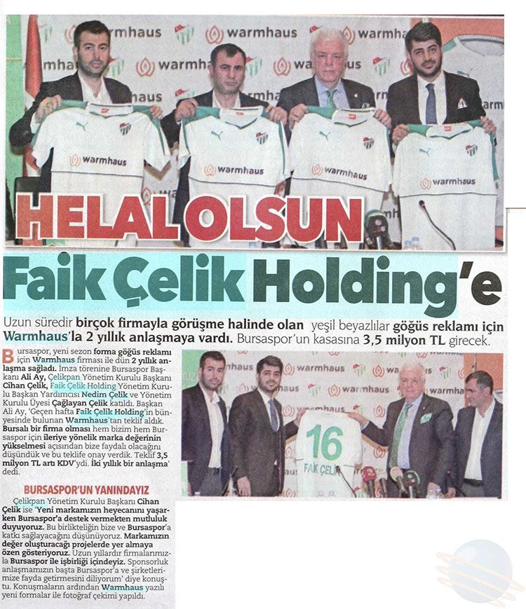 Helal Olsun Faik Çelik Holding'e